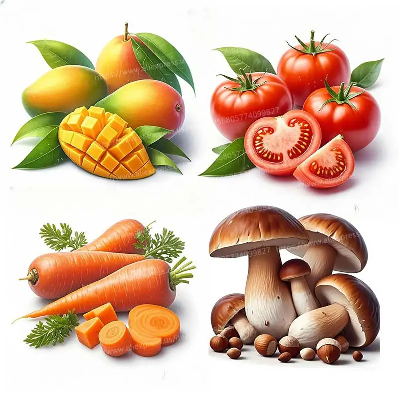 Vegetables and Fruits Wall Stickers Kitchen Decoration Dining Room Living Room Cabinet Refrigerator Home Decoration Decal  S686