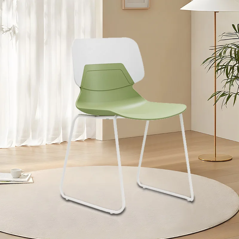 

Nordic plastic chair ins Internet celebrity light luxury home backrest simple modern negotiation leisure chair