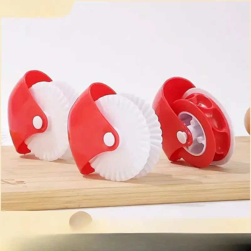 -Kitchen Pizza Pastry Lattice Cutter Pastry Pie Decor Cutter Plastic Wheel Roller Baking Cutter Tools