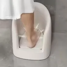 Modern Homeschool Bathroom Automatic Plastic Muslim Wudu Foot Washer Single Hole Faucet Installation Easy Cleaning Prayer Basin