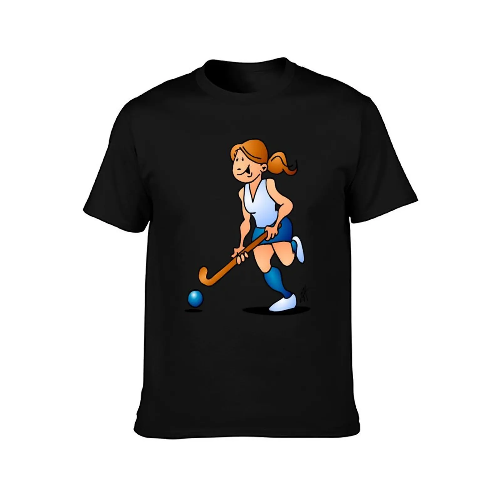 Field hockey girl T-Shirt Outdoor Sports Lightweight Tee