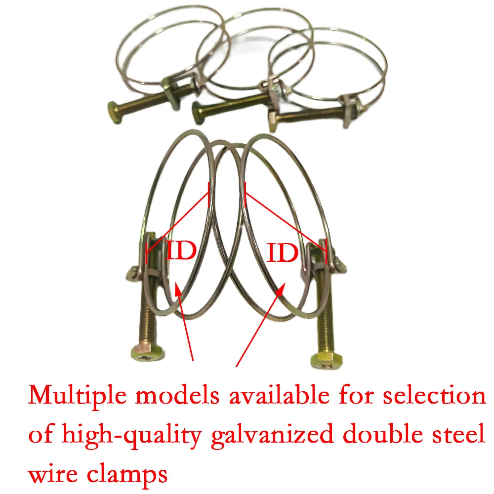 ダブルスチールワイヤースロートクランプ,パイプクランプ,ホース,水道管,頑丈なパイプに適しています