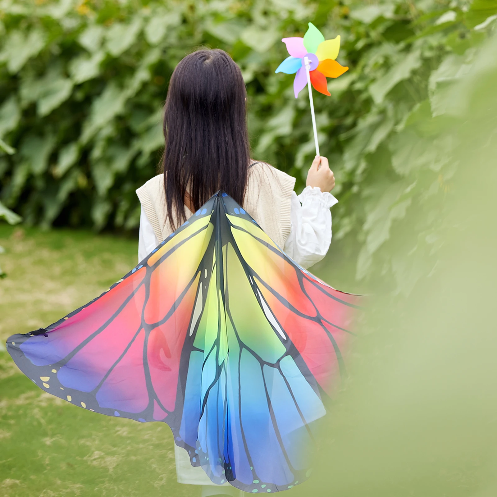 

Festival Halloween Party Costume Decorative Shawl Butterfly Wings for Toddler Girls Cosplay Cape Fairy Wing Butterflies Dress Up