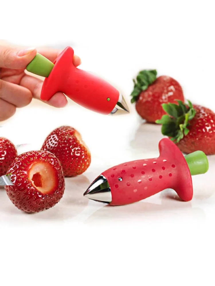 Strawberry Huller Pineapple Cutters Novel Tomato Stalks Remover Fruit Knife Useful Strawberry Leaf Cleaner Kitchen Accessories