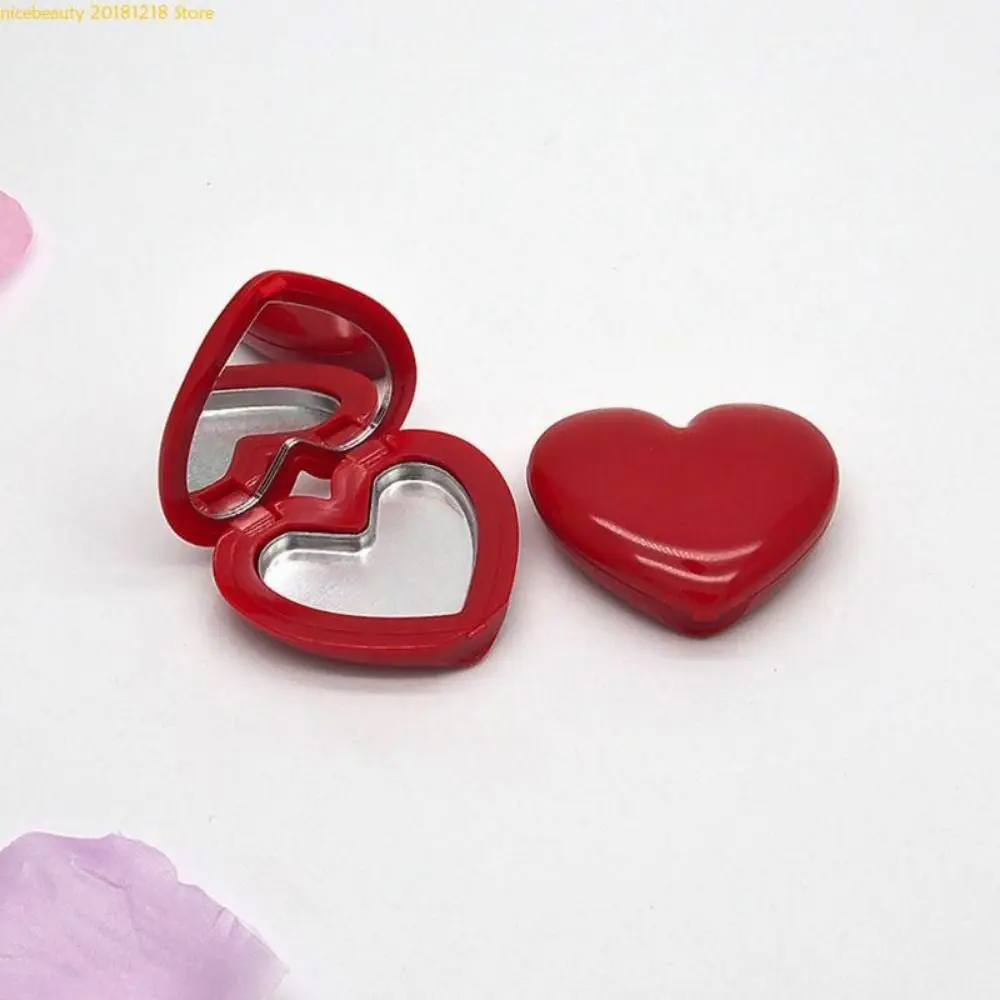 With Mirror Heart-shaped Empty Box Safety Non-toxic Makeup Replace Box Reusable Eyeshadow Makeup Box Wedding Guest Gifts