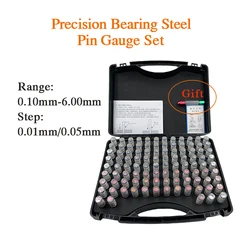 Pin Gauge Set,Range 0.1-6.00mm,51/91/99/101pcs,Step 0.01/0.05mm,Precision Steel,Customized Pin Gage for Carpentry and Inspection