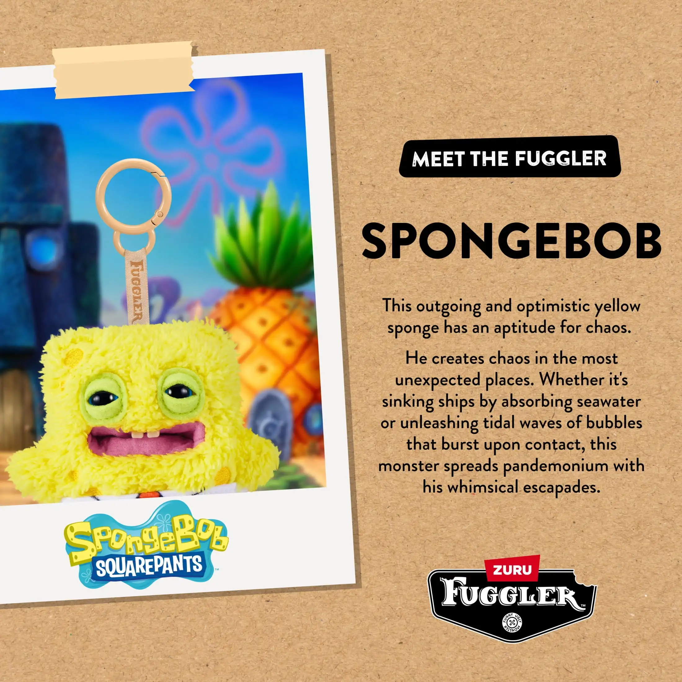 Fuggler Portachiavi Serie 5 Divertente Fugg Brutto Mostro Peluche Cartoon Zaino Ciondolo Bambole Farcito Peluche Regali 10-11 CM