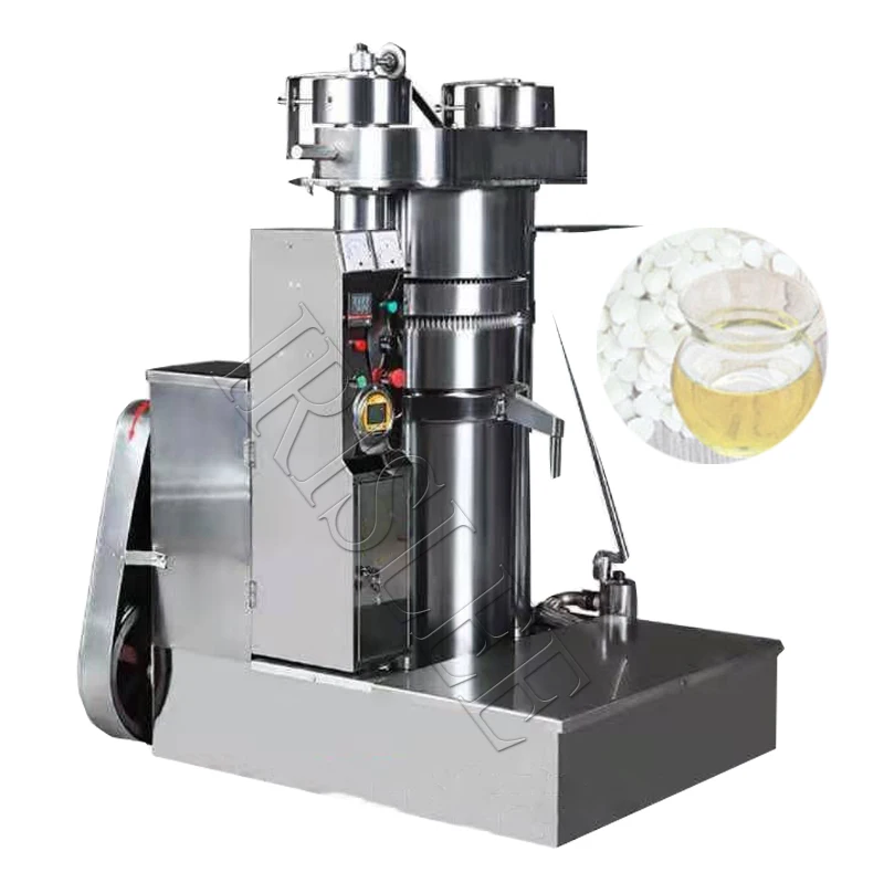 Automatic Hydraulic Hydraulic Press Household Stainless Steel Cold Press Oil Machine Linseed Olive Oil Extractor
