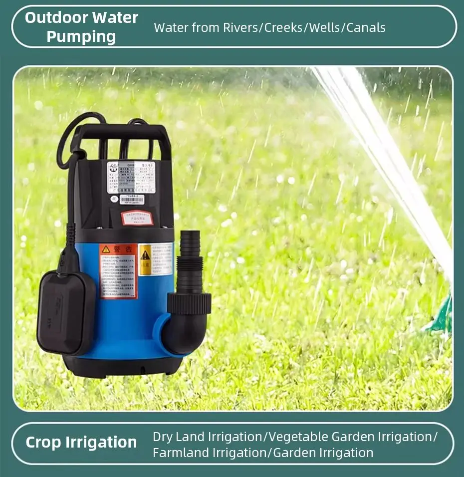 

Q900B3 220V Compact Submersible Pump Q-Type Clean Water Pump Sewage Pump for Planting Forests Fisheries Ornamental Fish