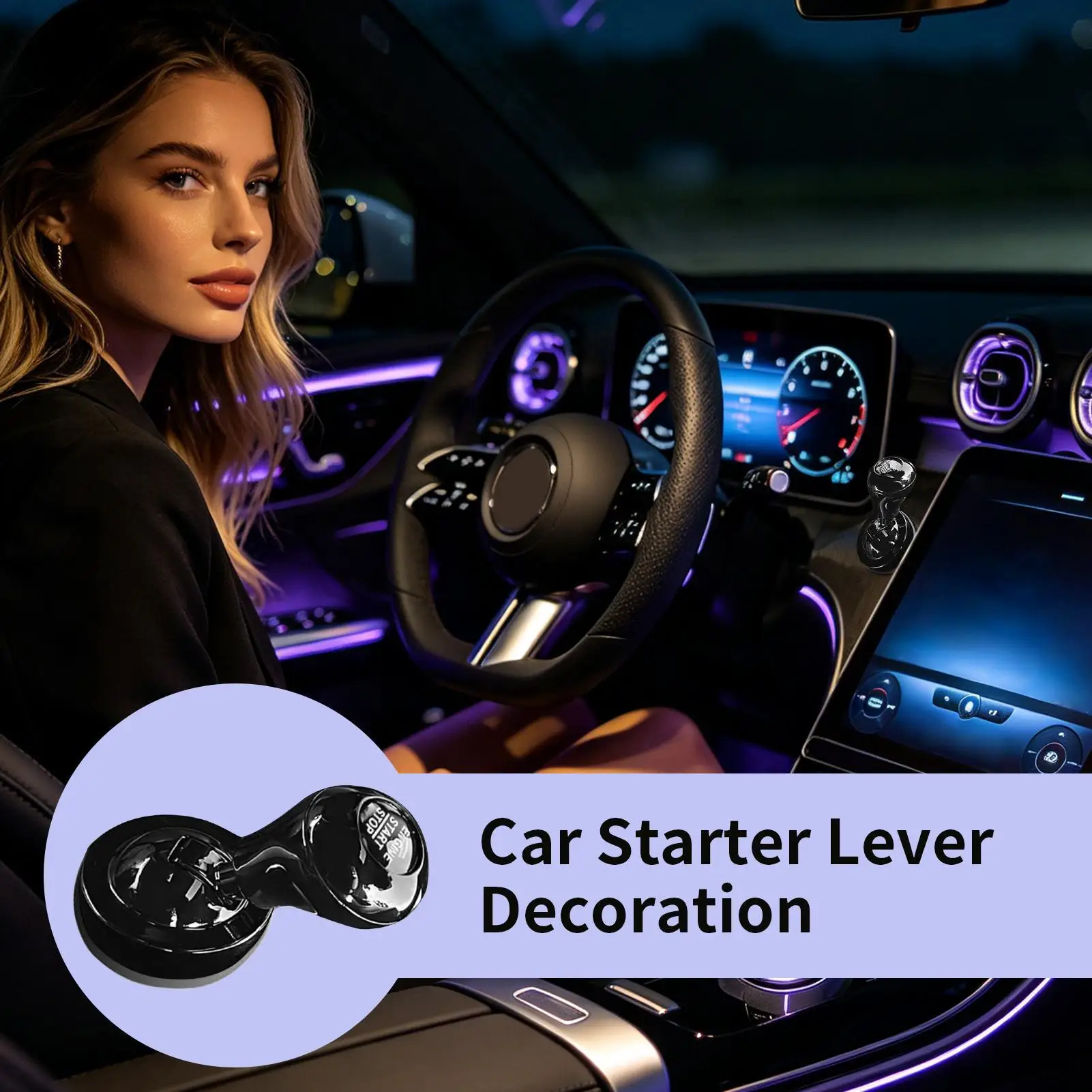 For  RV Push Start Joystick Aluminum Alloy Universal Strong Adhesive Push Start Button Joystick For SUV RV Sedan Truck Computer