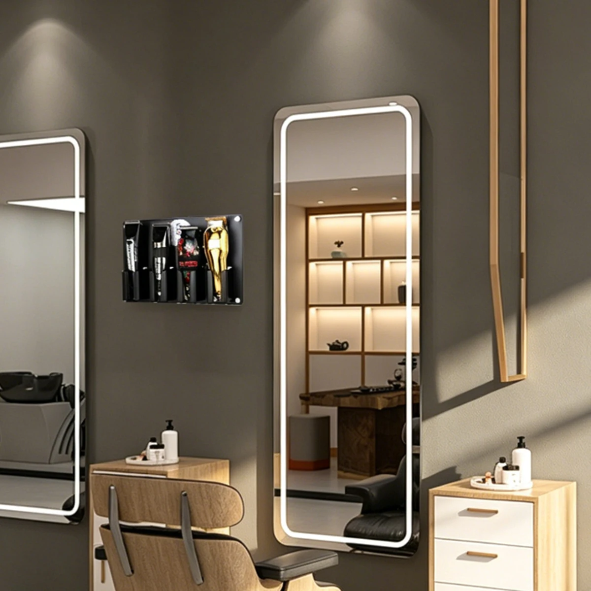 

Wall Mount Hair Clipper Holder Rack Heat Resistant Electric Trimmer Stand Storage for Barbershop Salon Hairdressing Tools