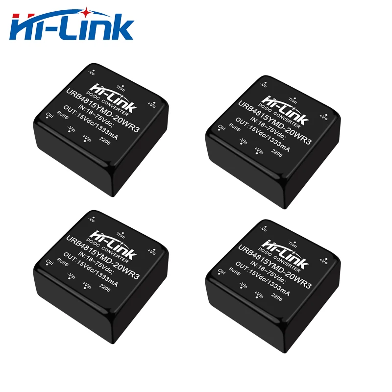 

Hi-Link URB4815YMD-20WR3 DC DC Converter 20W 48V to 15V 1333mA Isolated Power Module (2pcs/lot)