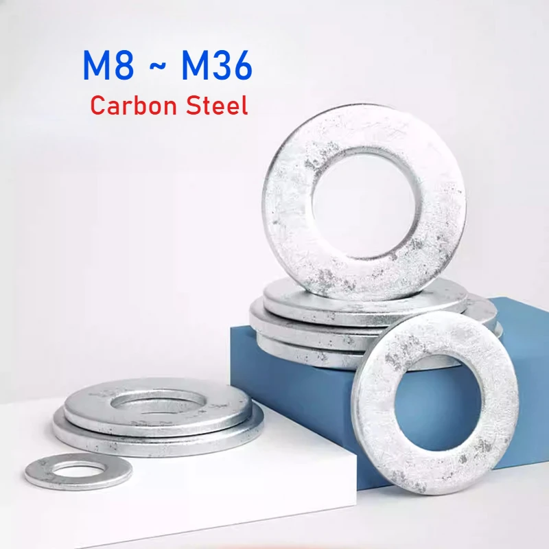 

GB97 Zinc-plated Steel Flat Washer Plain Gasket Oversize Plain Gasket for M8 M10 M12 M14 M16~M36 Screw Bolt