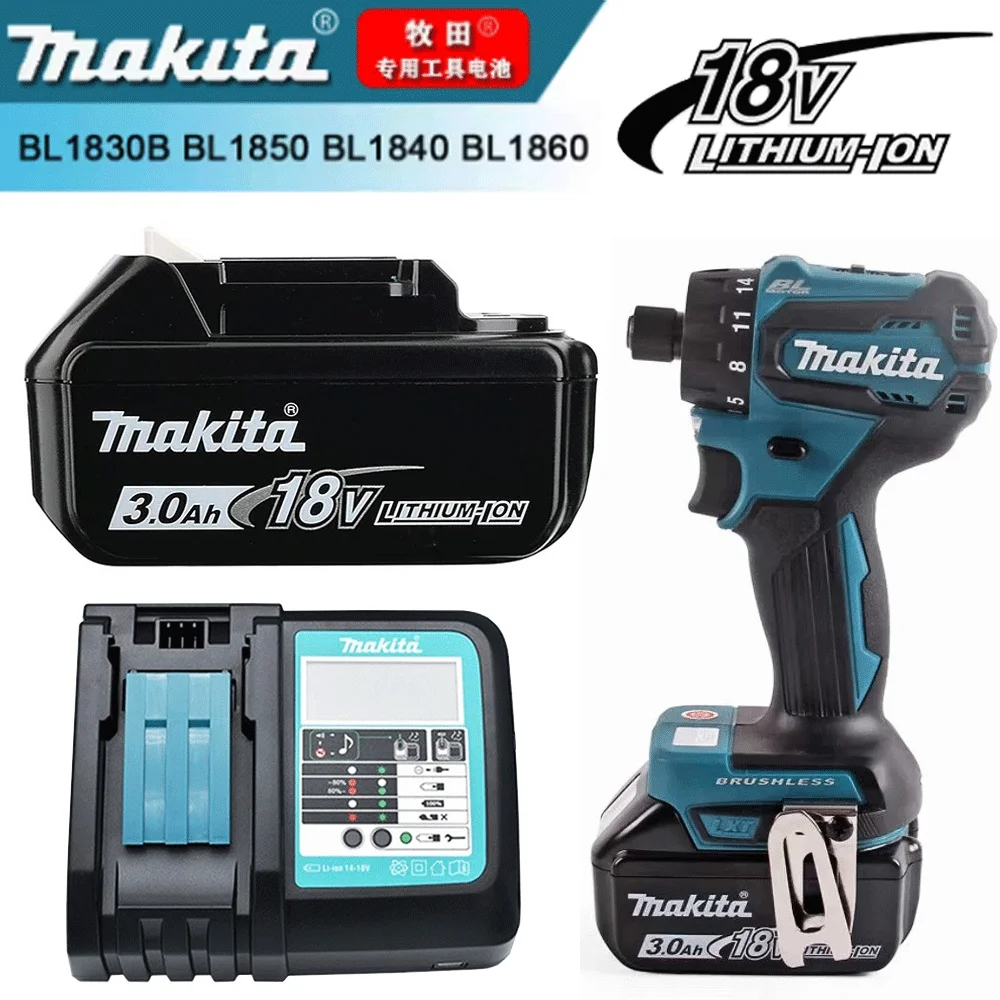 

100% Original Makita 18V 3Ah/3000mAh battery Rechargeable Battery for Makita power tool DDF487 DTD173 DTW700 DGA404 Replacement