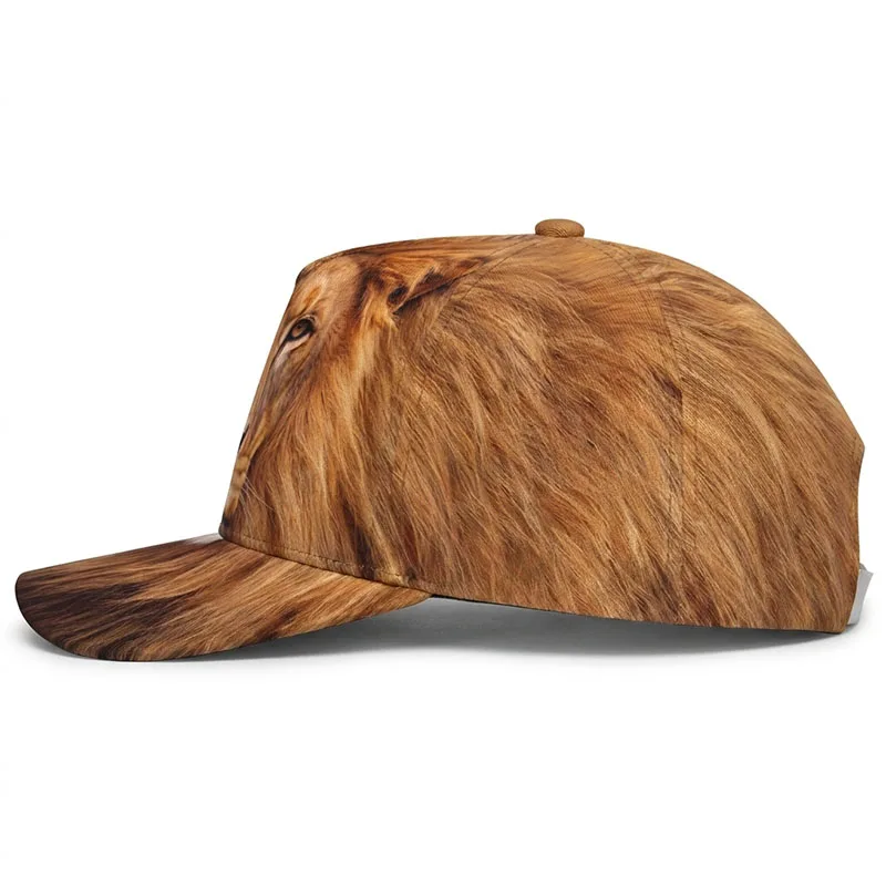 Lion Baseball Caps King Leo Big Cat Roar Mane Pride Gift Hip Hop Hat Trucker Flat Brim Adjustable Fashion Outdoor Unisex Men Cap