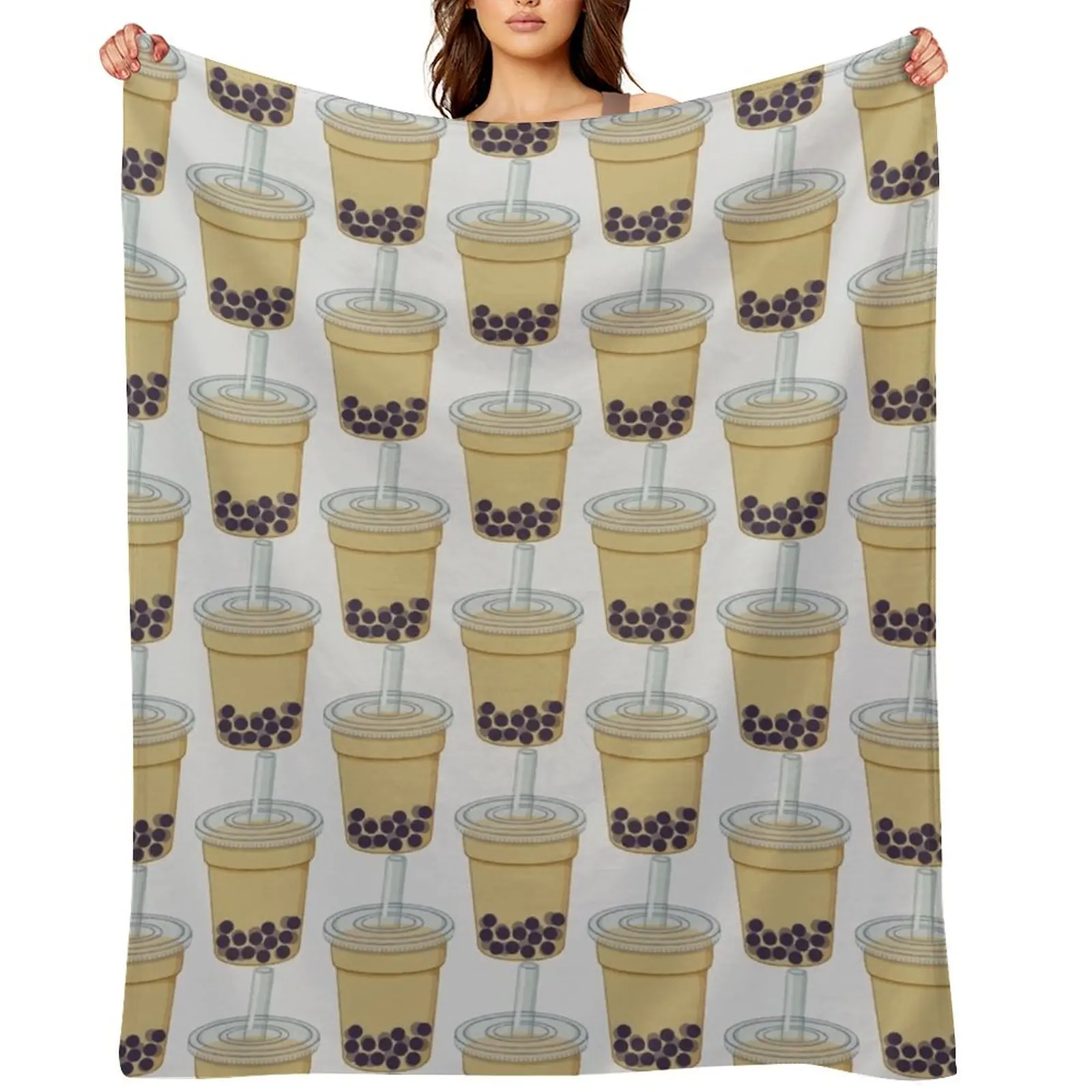 

Boba Tea Throw Blanket Vintage Designers Softest Soft Blankets