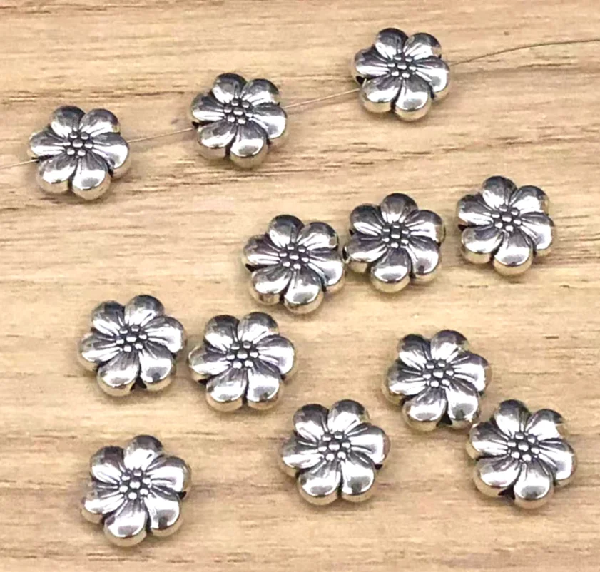 

20pcs 10mm Alloy matel flower beads for DIY jewelry HWEF3809