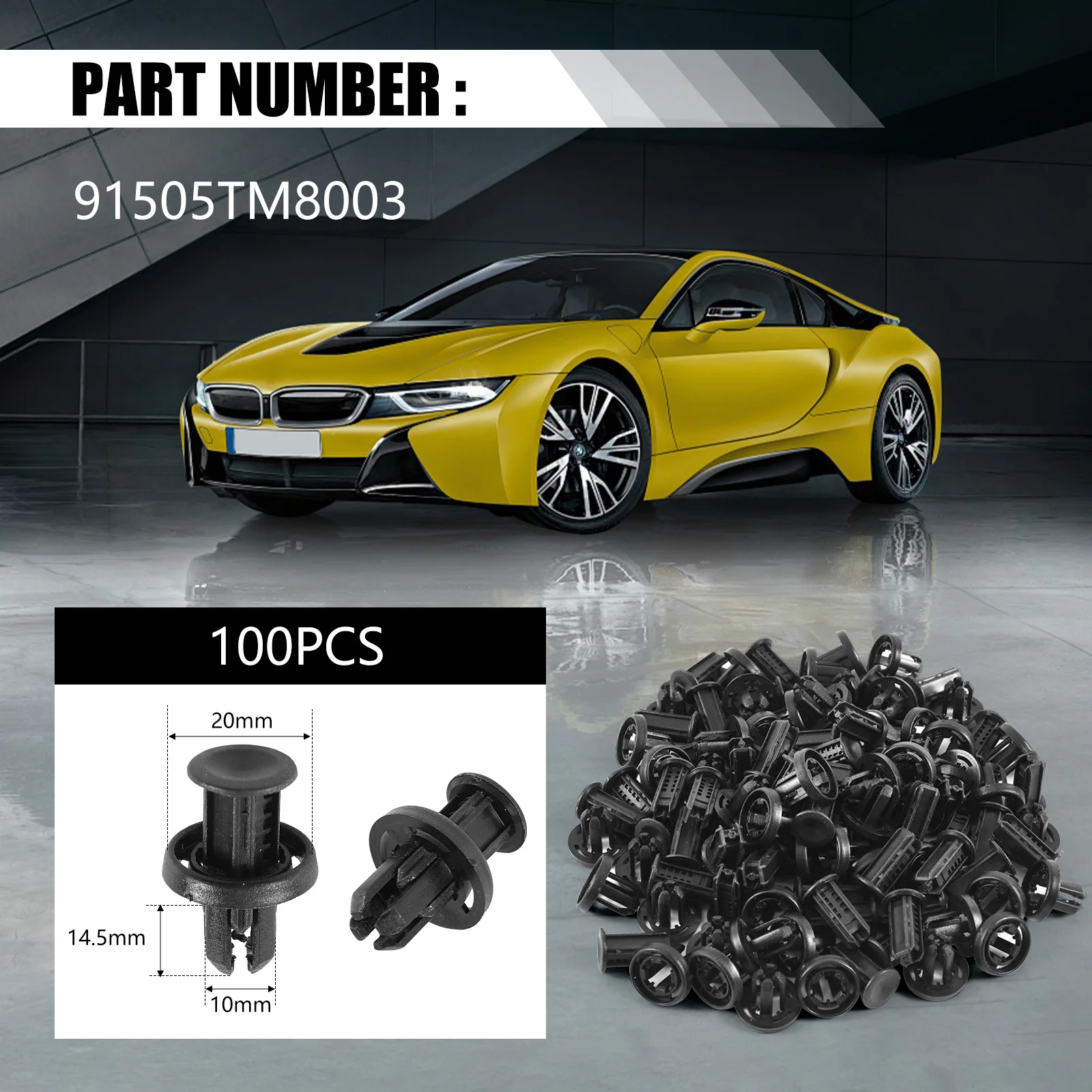 

DPGKITS 100 шт. крышка заднего переднего бампера 91505-TM8-003 для Honda Accord Civic Acura RDX оптовая продажа быстрая доставка