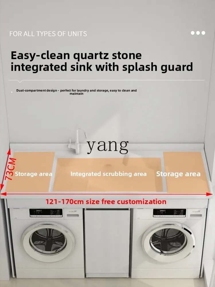 LH two-position balcony washing machine integrated cabinet dryer combination with significant other cabinet