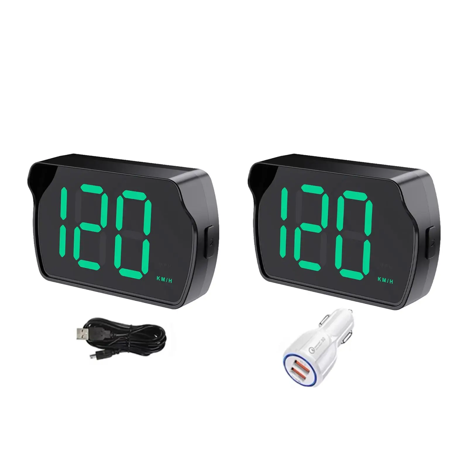 Universal Car Digital Speedometer HUD Plug and Play LCD Panel Accurate Vehicle Speed Detector for Evs