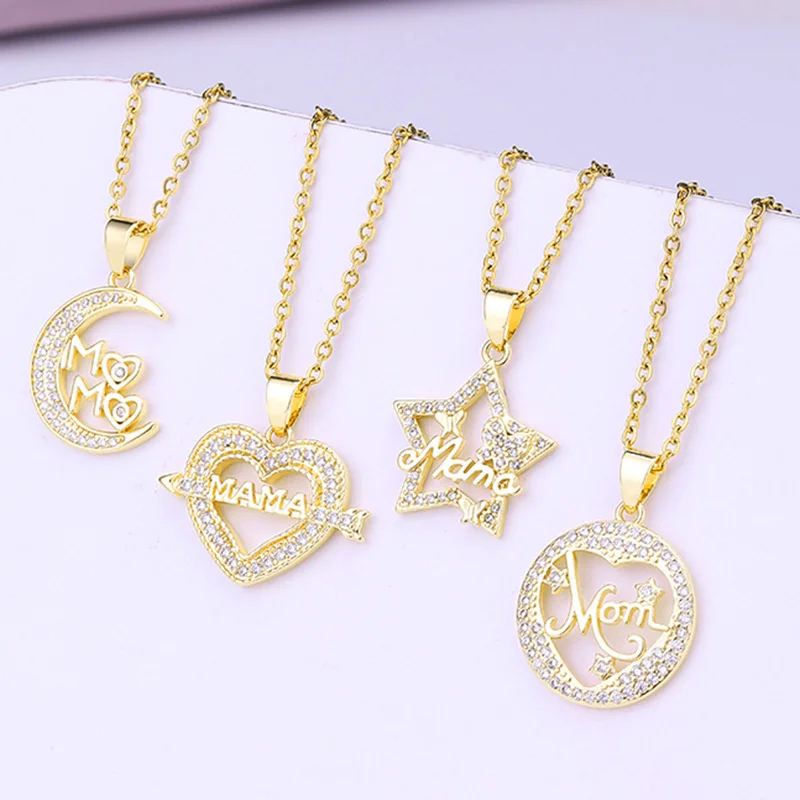 Mother\'s Day Mama Letter Pendant Necklace For Women Stainless Steel Mom Nameplate Clavicle Chain Choker Personality Jewelry Gift