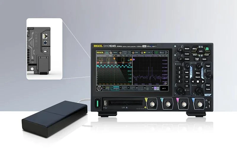 2026 DHO914 Portable 125MHz 4-Channel 12Bit 1.25GSa/s Digital Oscilloscope with 7-inch Touch Screen