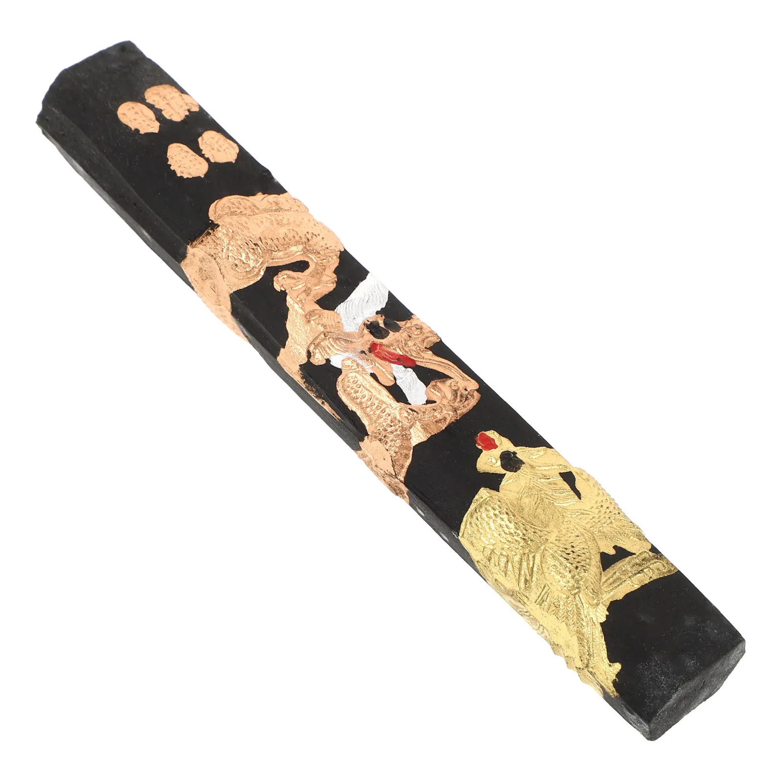 Handmade Long Ink Stick Dragon Pattern Authentic Chinese Calligraphy Ink Block for Beginners Students Collectors Artists view 6