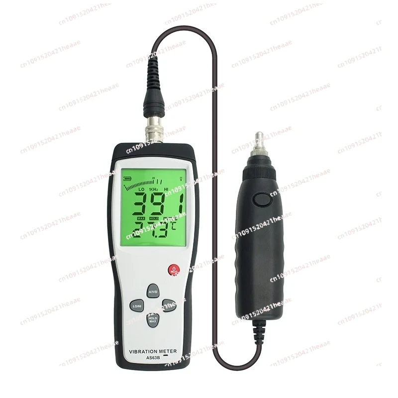 Suitable for Tester Gauge Analyzer AS63B Digital Vibration Meter 0.1~199.9m/s High Precision Probe Type Detached Handheld