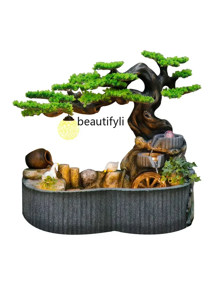 

Creative Courtyard Rockery Flowing Water Ornaments Indoor Living Room Decoration Garden Floor Fish Pond Waterscape