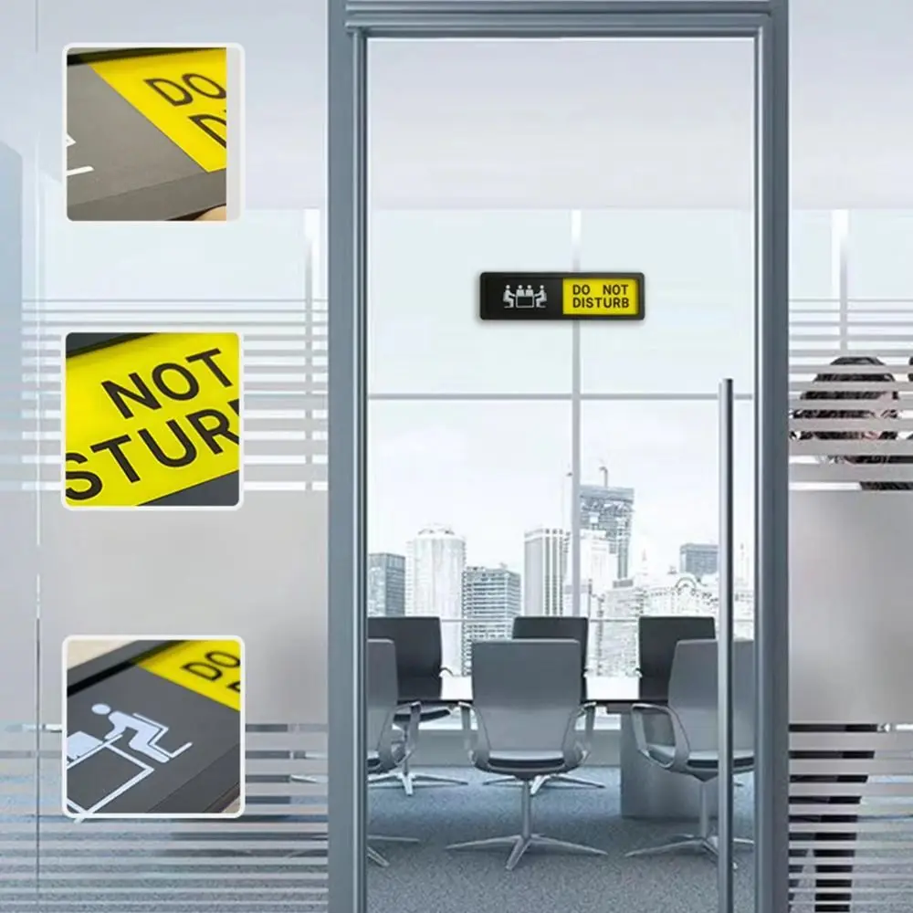 Clear Communication Privacy Sign WELCOME and DO NOT DISTURB Sign Sturdy Practical Sliding Door Sign Door Hanger Plastic