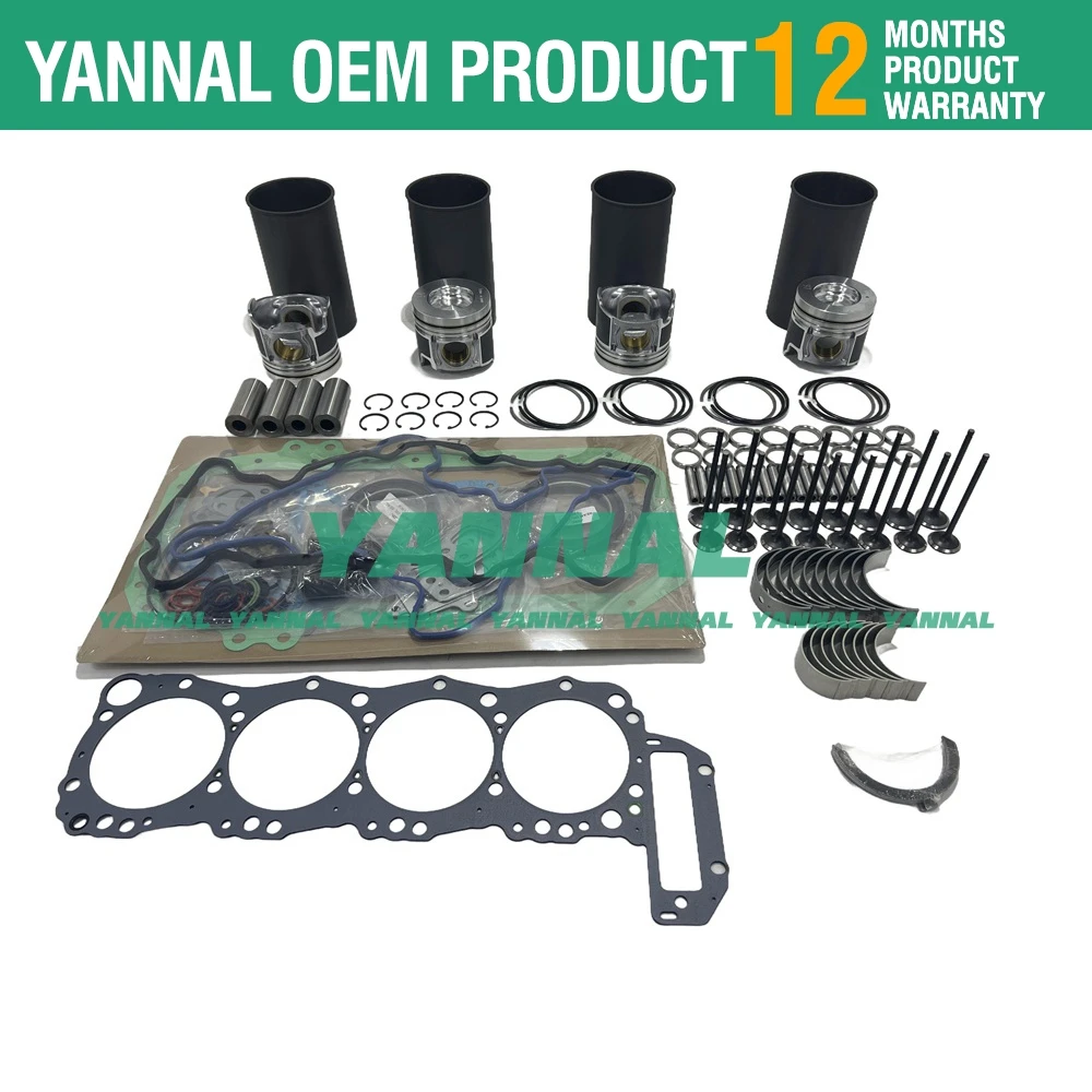 New J05C J05C-D JO5CT Overhaul Rebuild Kit With Full Set Gasket Pistons Rings Main Bearings Liner Valve For Hino Engine Parts