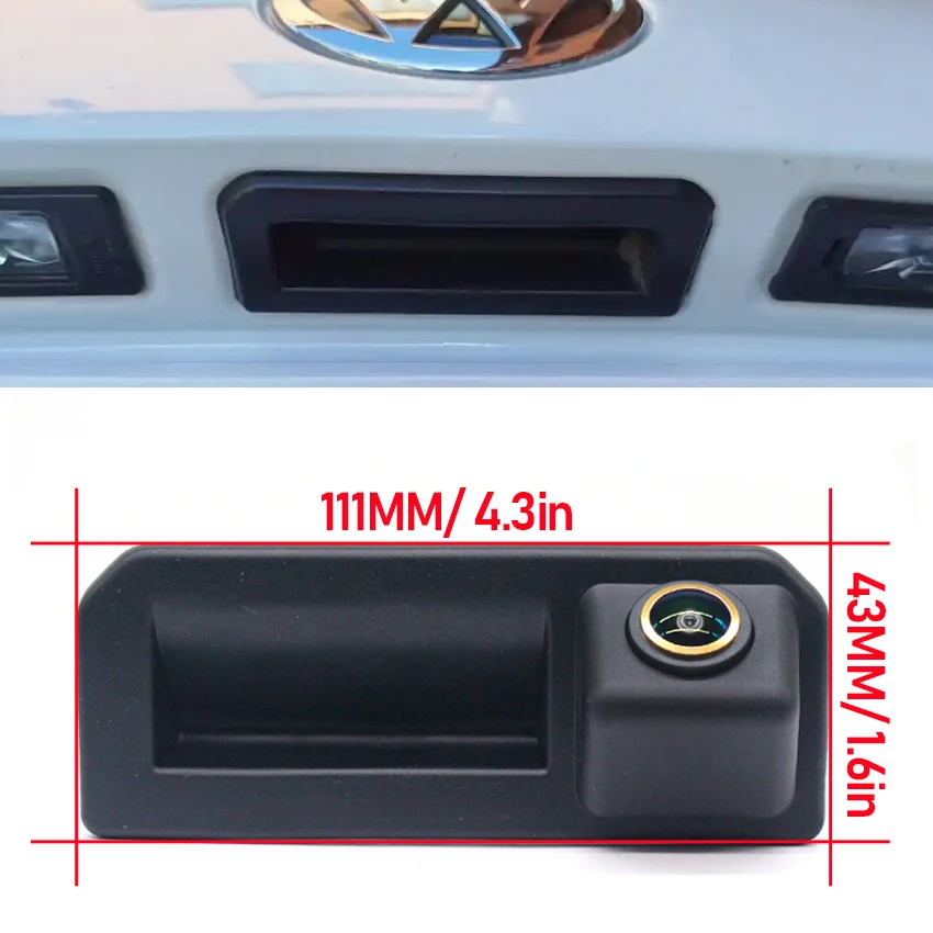 HD 1080*720 Rear View Camera For Volkswagen Polo Sedan Vento After Facelift From 2017 2018 2019 Car Trunk Handle Golden Lens