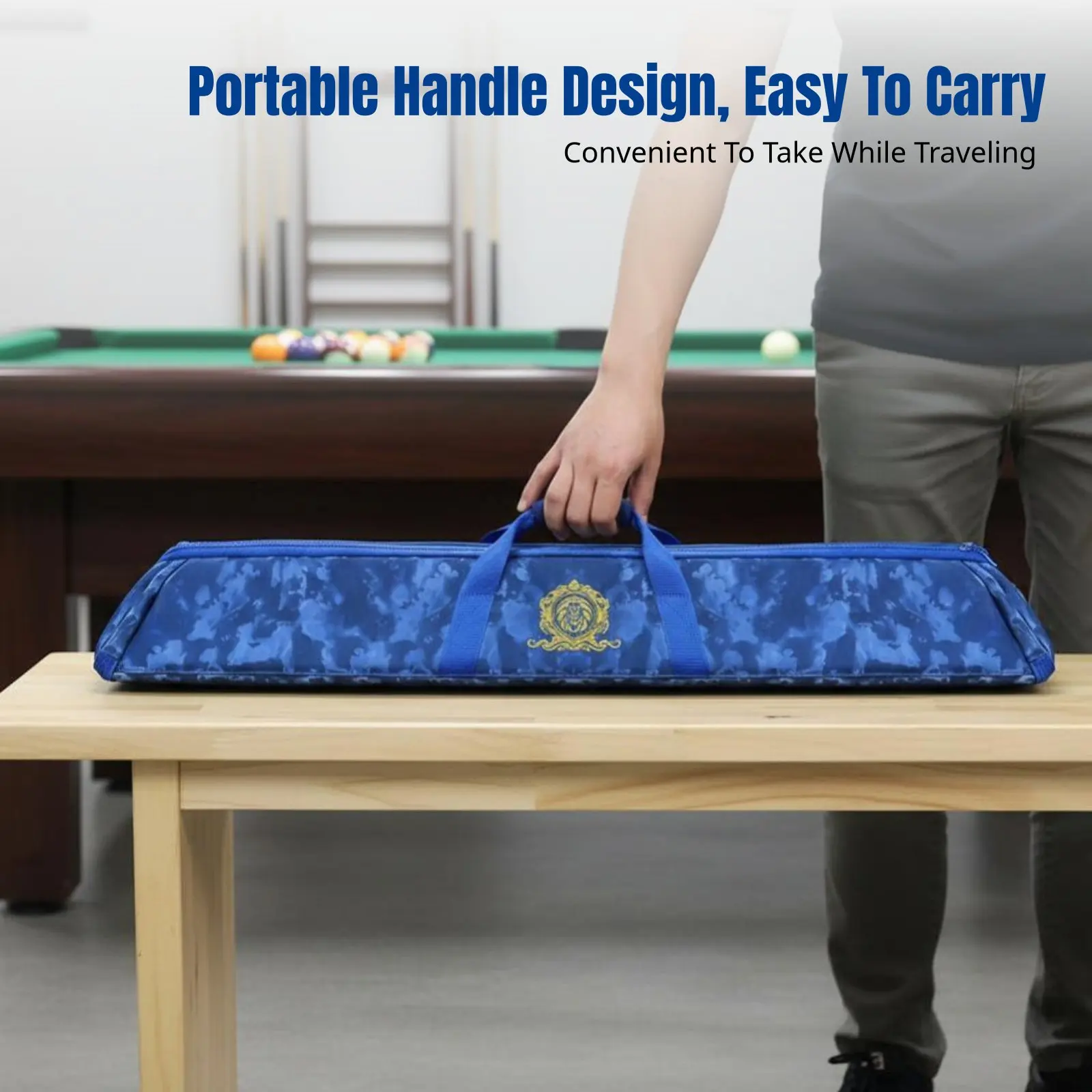 

Triangle 6-Slot Cue Bag, Genuine Leather, For Billiard and 9sphere