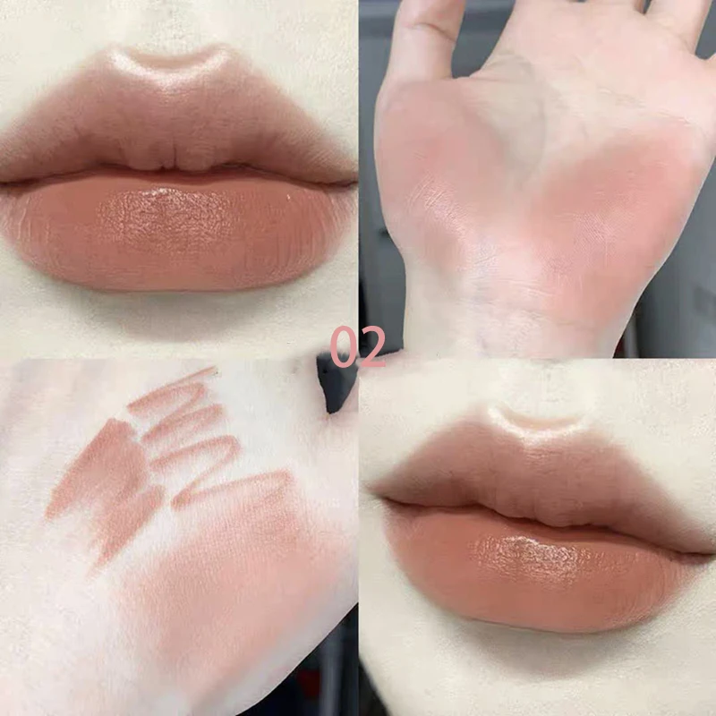 Nude Lip Liner with Lip Brush Cappuvini Korean Style Lip Makeup Long Last Velvet Matte Lipstick