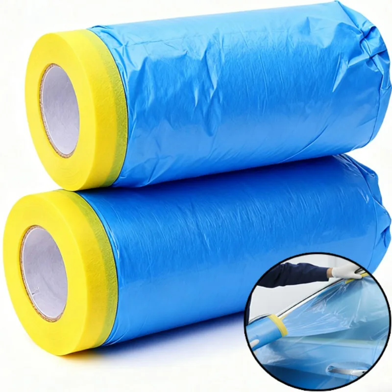 أغطية البضائع البلاستيكية، شريط غسيل السيارات بدون بقايا للرسامين، قماش قطرة بلاستيكية لطلاء فيلم طلاء رذاذ كبير