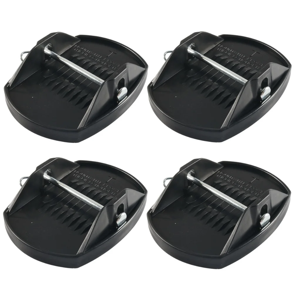 

4PCS RV jack balance blocks with anti skid to improve parking stability and prevent jack leg sinking on varying grounds