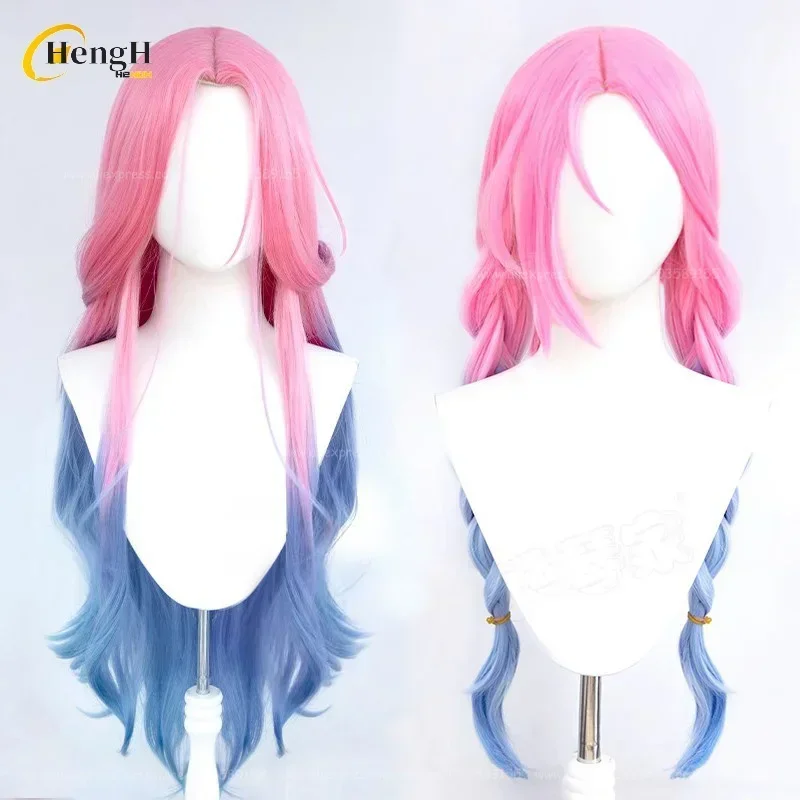 

High Quality Anime Mizi Synthetic Hair 80cm Pink Gradient Blue Purple Wig Heat Resistant Hair Halloween Party Cosplay Anime Wigs