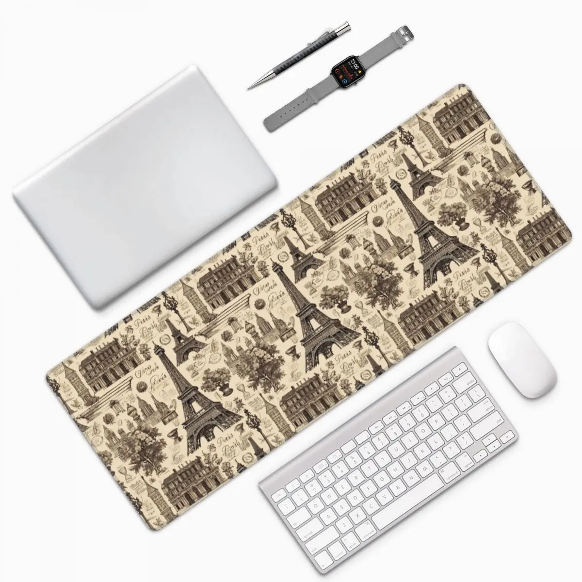 French Paris France Eiffel Tower Large Mouse Pad Computer Keyboard Mouse Mat Gamer PC Laptop Desk Mat Table Mats
