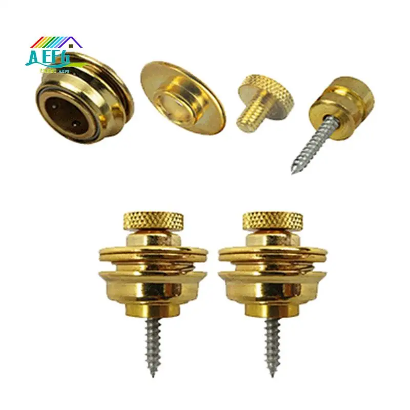 AEF6-6Pcs جيتار ذهبي مع ذيل أظافر جيتار كهربائي مضاد للانزلاق ملحقات جيتار كبيرة مع قفل