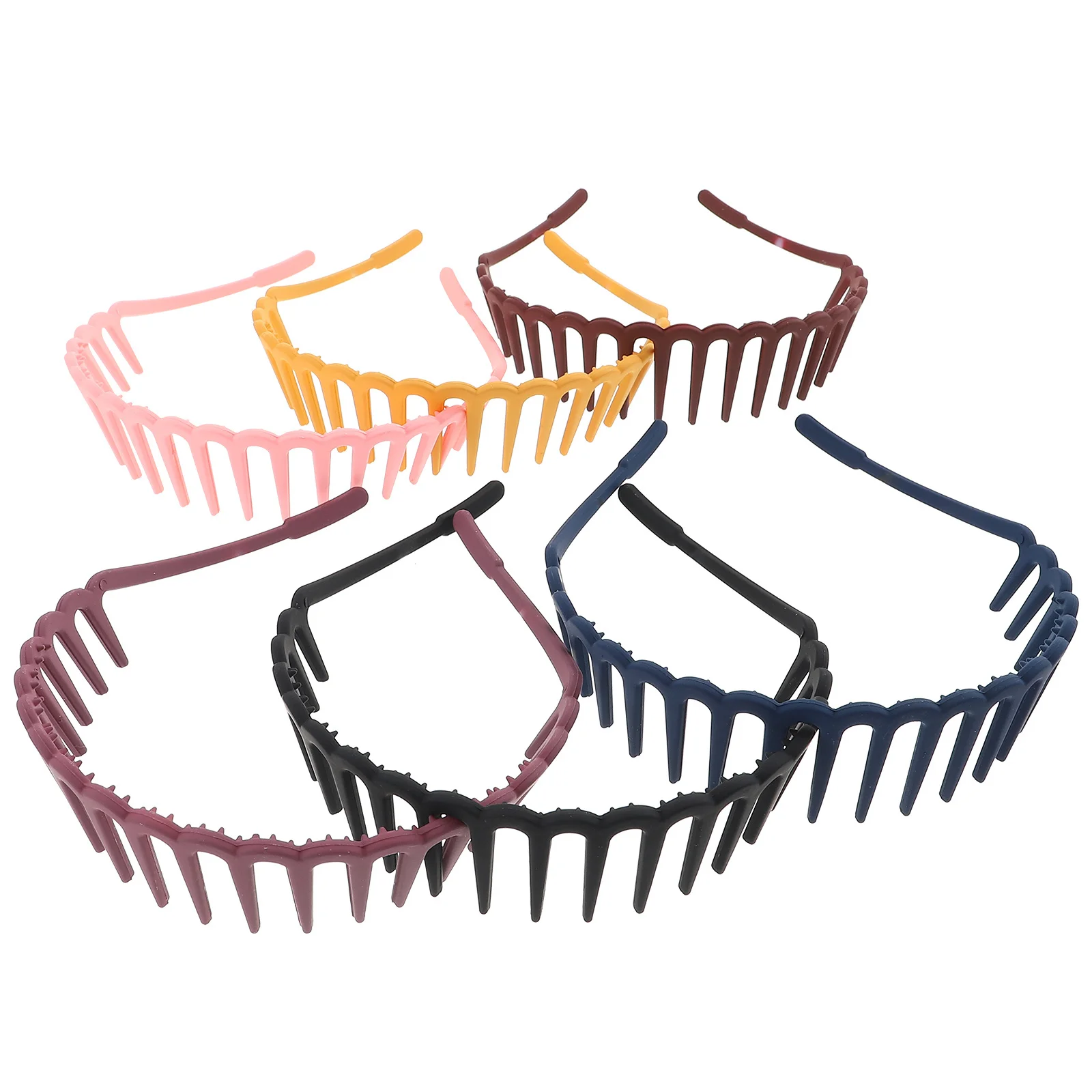 

6pcs Elegant Plastic Headbands Decorative Modern Hair Hoops For Party Wedding Banquet Daily Wear Comfortable Lightweight