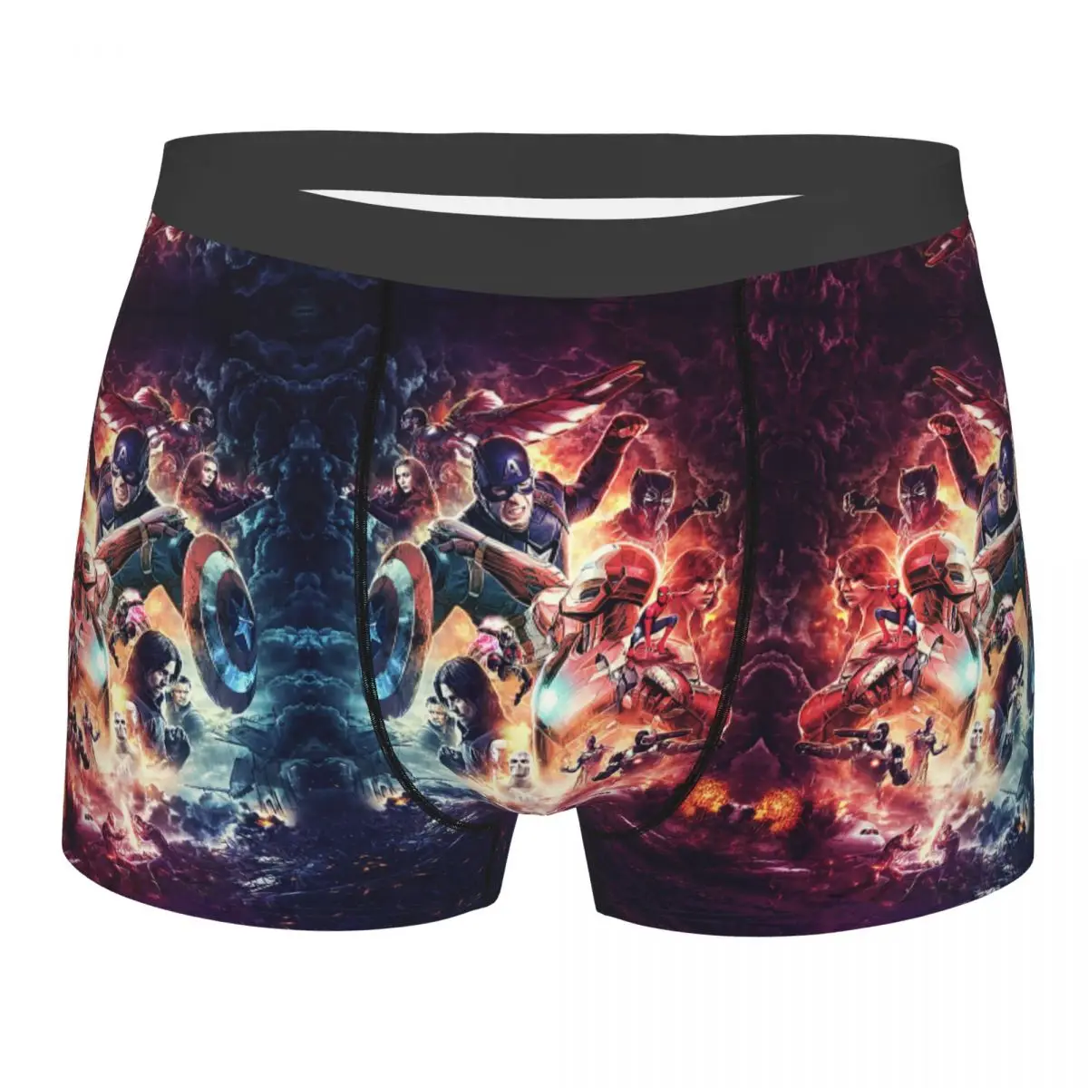 Custom Hulk Boxer Shorts For Men 3D Printed Captain America Earth Superhero Underwear Panties Briefs Stretch Underpants