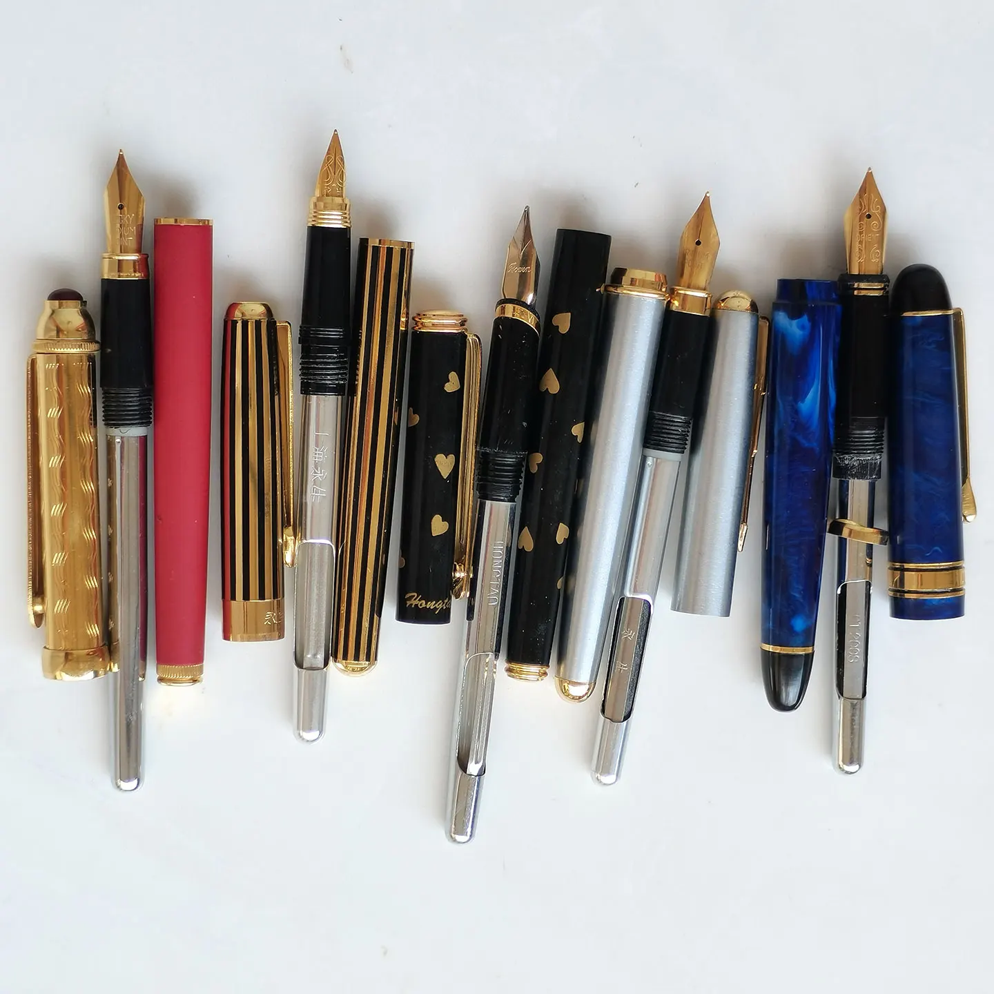 

5pens-New Old Stock Scarce Products Yong Sheng Fountain Pens F Nib Aerometric Filler Stationery Office School Supplies Writing