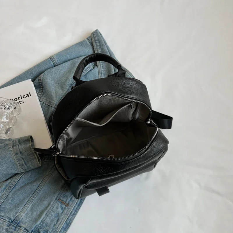 جديد مصمم لطيف أزياء المرأة حقيبة جلدية صغيرة لينة متعددة الوظائف حقيبة ظهر صغيرة الإناث السيدات حقيبة كتف فتاة المحافظ #5