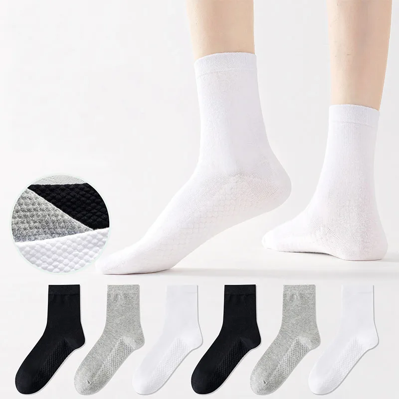 5 Pairs Socks Men Casual Business Anti-Bacterial Breatheable Men's Crew Socks High Quality Guarantee Sock Long  winter Socks