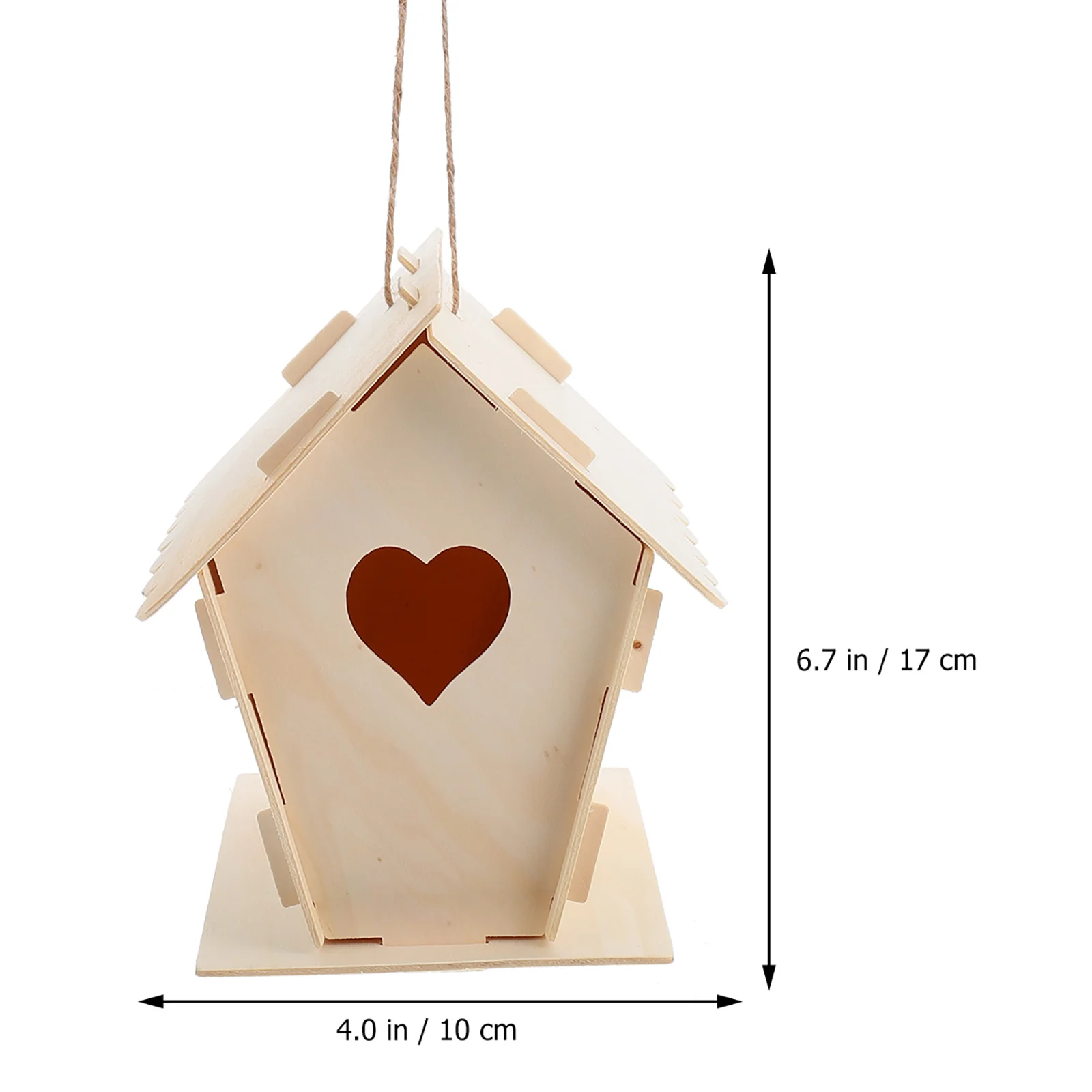 

10Pcs Wooden Bird Kit DIY Craft Wooden Birdcage Set Painting Tools Garden Home Decoration Outdoor Bird Nest for