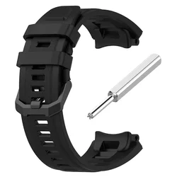 Silicone Black Band Strap for AMAZFIT T-Rex 2 Replacement Man Adjustable Sport Strap Band with Removal Tool for Amazfit T Rex 2