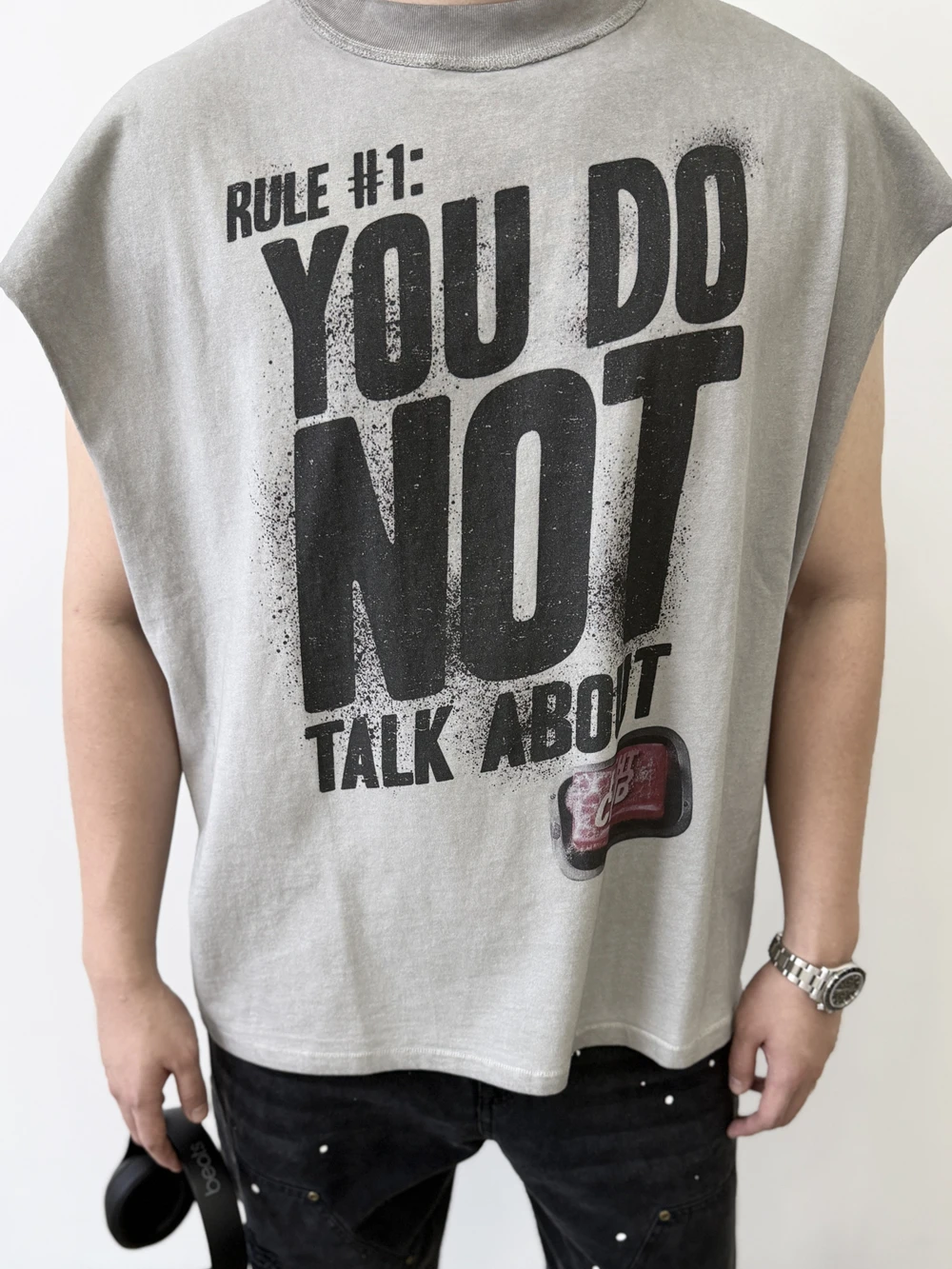 Yao Fashion Retro Vintage Punk Rock and Roll Band Tank Loose Oversize Sport Casual Tops Vest