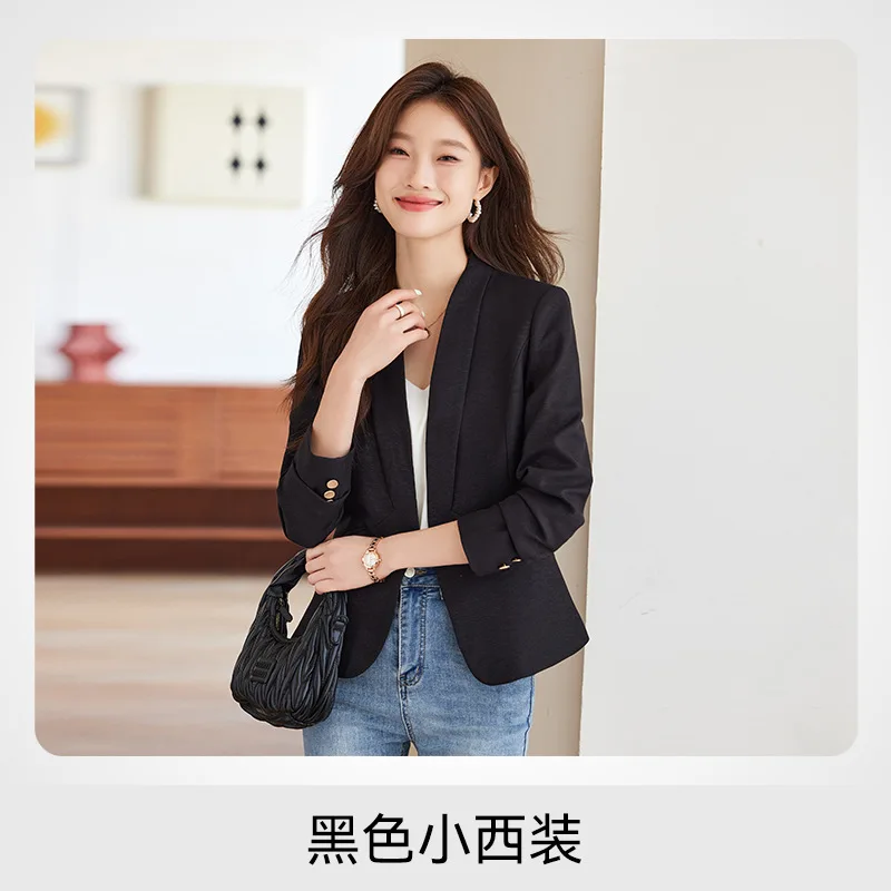 Novo elegante moda terno casual feminino manga longa blazer profissional jaqueta formal workwear8510