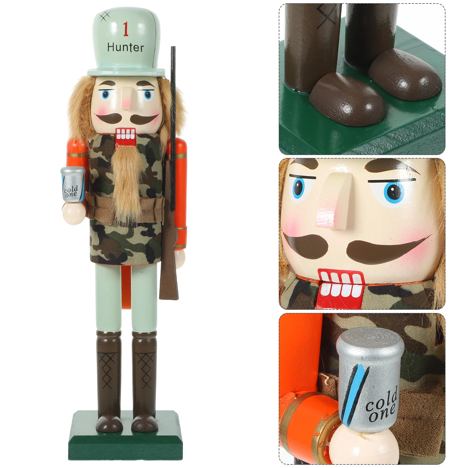 

Wooden Cloth Nutcracker Statue Christmas Decoration Xmas Holiday Party Supplies Indoor Ornament Desktop Unique Gift Wedding