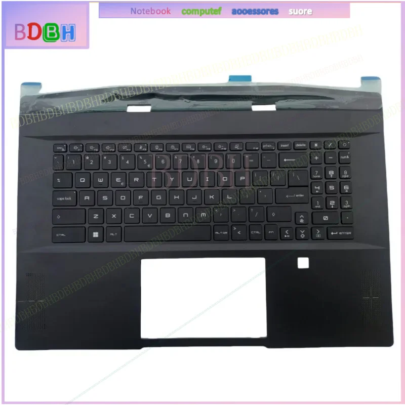 New For Stealth GS77 MS-17P1 MS-17P2 12UE Palmrest Cover Upper Case Backlit Keyboard/Bottom Base Cover Lower Case D Shell